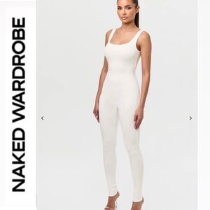 Naked Wardrobe 🤍 NW sculpt tank jumpsuit ~ Medium